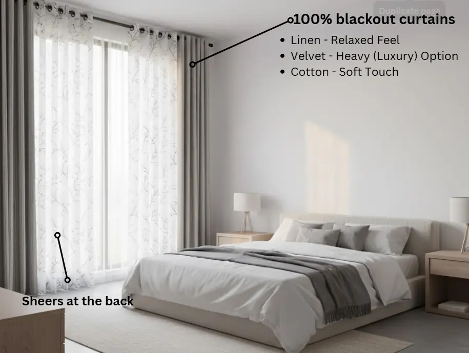 Bedroom Curtains in Boksburg and the East Rand